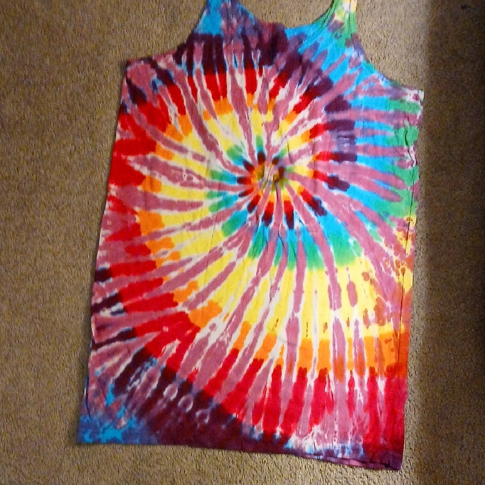 Vibrant Tie-Dye Women's Tank Dress, One Size